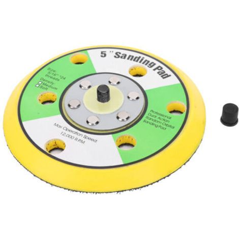 Support de ponceuse ronde de 5 pouces, plaque de support de tampon de polissage, plateau de Machine à polir universel à 6 trous (1/5)