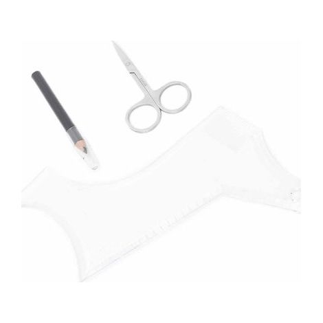 Kit 3 outils barbe : ciseaux, peigne et stylo précision pour une coupe soignée