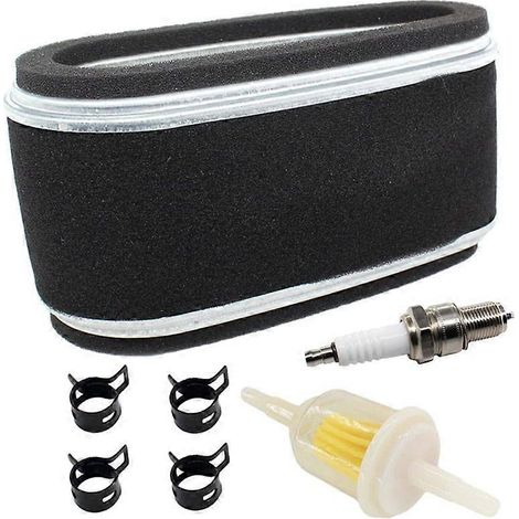 Kit d'entretien filtre à air et bougies d'allumage pour tracteurs de pelouse John Deere 170, 175, LX172, LX176, F510, F525 et Kawasaki 11013-2109 (1/5)