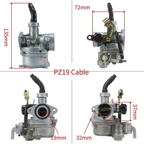 Carburateur à câble PZ19 avec interrupteur, accessoire moto compatible avec la moto Honda Dayang DY100 Taiteng 110CC underbone. (1/4)