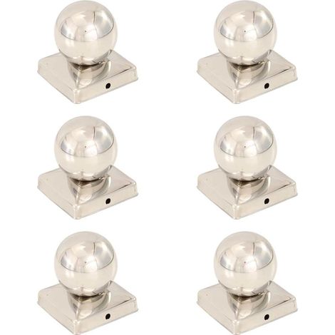 vidaXL Bouchons de poteau 6 pcs Globe final Acier inoxydable 101x101mm (1/5)