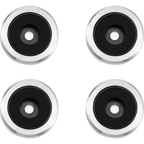 patins anti-vibrations pour amplificateur, en alliage d'aluminium, universels pour haut-parleurs-3X3CM-Black (1/4)