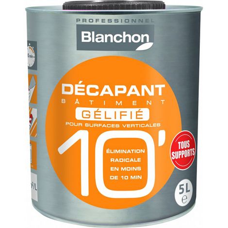 Blanchon – Décapant bâtiment gélifié 5L – Élimination rapide des peintures et vernis – Pour bois, métal, béton – Très faible odeur (1/7)