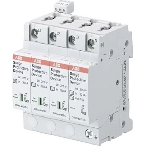 Parafoudre abb ovr t2 4l 40-275 p ts qs 400 V 40 kA