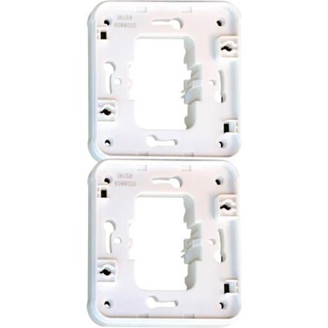 OXXO Support double V BLANC ENCASTRE EUR'OHM 60879