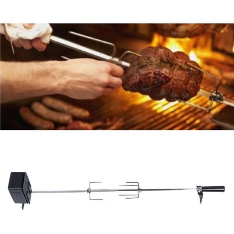 Kit girarrosto per barbecue [Kit girarrosto per barbecue] + [Manuale] + [Elettrico] + [Per maialino da latte, pollo, agnello, kit girarrosto con motore rotante stabile, kit barbecue con capacità di ca (1/4)