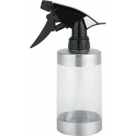 350ML Bouteille de pulvérisation d'eau en acier inoxydable arrosoirs acryliques Brume de pulvérisation intérie transparente pour arroser les plantes Fls Terrariums cheveux mouillés (1/5)