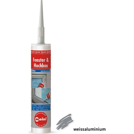Meinl Dichtungsmasse Fenster & Hochbau 310 ml weißaluminium RAL 9006 (1/2)