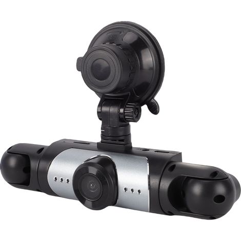 Caméra embarquée 4 objectifs 1080p HD avec enregistreur vidéo DVR, contrôle via application Wi-Fi, carte mémoire 64 Go, surveillance de stationnement 24h/24 et 7j/7, capteur G pour camions, voitures e (1/5)