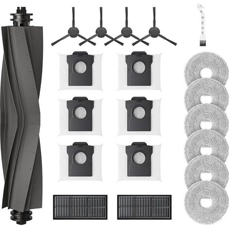 20-Piece Accessory Set for Dreame L10s Ultra Gen 2 / L10s Pro Ultra Heat / Mova E30 Ultra, Replacement Parts: 6 Dust Bags, 1 Main Brush, 6 Mop Pads, 2 Filters, 4 Side Brushes (1/5)