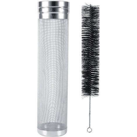 Filtre à bière en acier inoxydable avec 300 micromètres Kit de brosse de nettoyage à mailles pour Homebrew Kegs7 x 29cm / 2, 8x11.4 pouces avec kit de brosse de nettoyage (1/5)