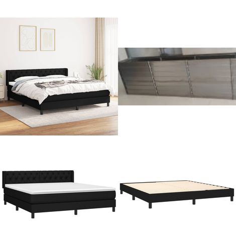 Boxspringbett mit Matratze Schwarz 160x200 cm Stoff - Boxspringbett - Boxspringbetten - Home & Living (1/5)