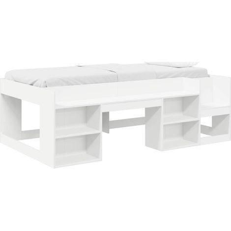 Maison Exclusive - Kinderbettgestell mit Stauraum Weiß 80 x 200 c