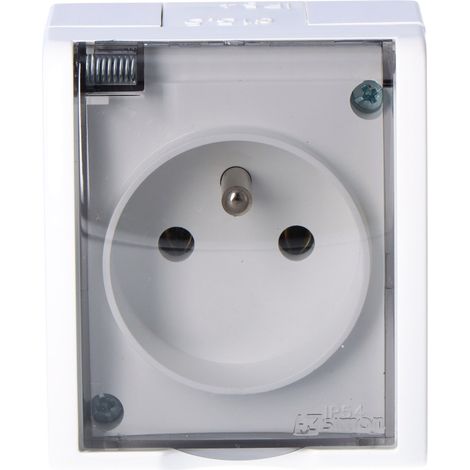 Simon Aquarius Einzelsteckdose, hermetisch, mit/ohne IP54, mit transparenter Abdeckung, weiß, AQGZ1/11a (1/4)