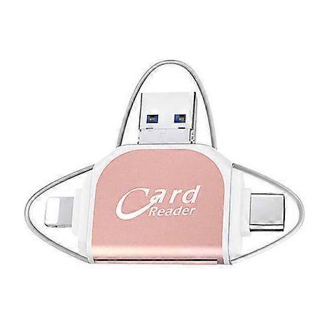 Lecteur de cartes SD/TF universel multiport 4 en 1, lecteur de cartes mémoire SD/TF, adaptateur multiport USB-C (1/5)