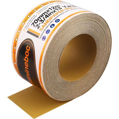 Schleifpapier Rolle Klett 70mm 12m Körnung 220 Textilbasis Körnung 220 (1/5)