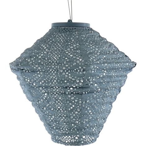 LUMIZ Lampion Solarlampe Diamant 28 Lace Grey Blue graublau Ø 28 cm - Tyvek® (1/5)