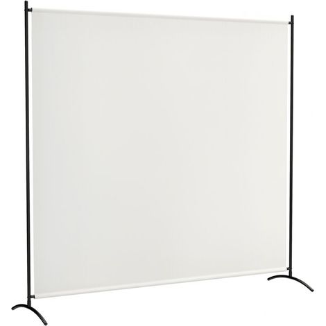 Paravent d'extérieur 180 cm, panneau unique beige avec protection solaire UV30+ pour jardin (1/5)