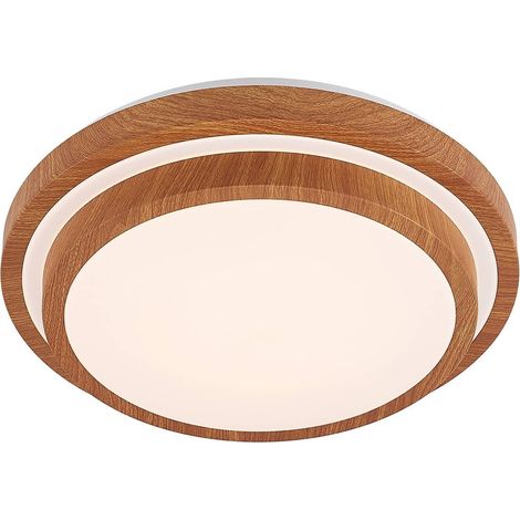 Lindby Lámpara de techo LED 'Vaako' en Marrón Plástico