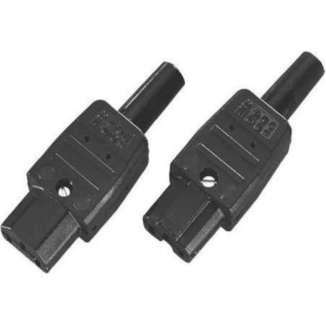 CONNECTEUR D'ALIMENTATION FEMELLE C13, 10A, NOI…