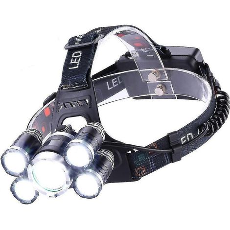 Lampe LED 12 000 lumens, rechargeable par USB, 4 modes d'éclairage, pour adultes (1/5)