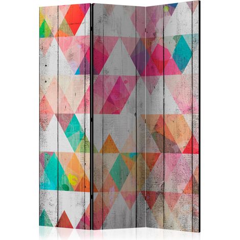 Paravento - Rainbow Triangles [Room Dividers] - 135x172 (1/4)