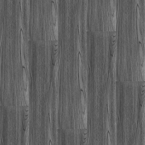 Jiubiaz Suelo vinílico de PVC autoadhesivo en gris oscuro, 18 lamas, 2,51 m², para dormitorio, salón y pasillo