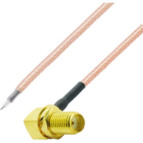 Cavo pigtail SMA con connettore angolato da 30 cm RG178 per saldatura