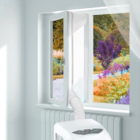 Junta de ventana de 300 cm para aire acondicionado, junta de ventana para aire acondicionado portátil, kit de sellado para aire acondicionado, compatible con todos los aires acondicionados portátiles,
