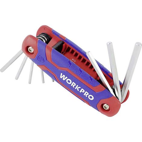 WorkPro 6 pans extérieurs Clé mâle à six pans 1.5 mm, 2.0 mm, 2.5 mm, 3.0 mm, 4.0 mm, 5.0 mm, 6.0 mm, 8.0 mm (1/4)