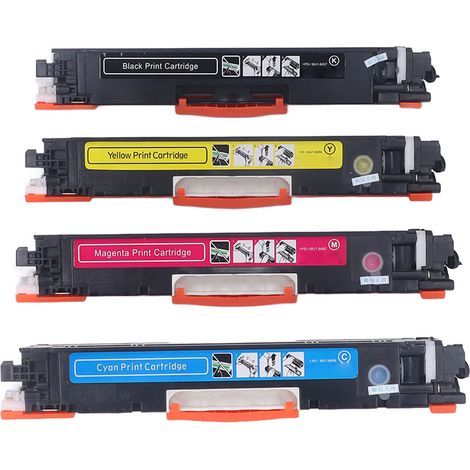 4 Tonerkartuschen 130A CF350A CF351A CF352A CF353A Schwarz Cyan Gelb Magenta für Pro Color MFP Drucker M177fw M176n M177 M176 (1/5)