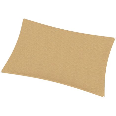 Rechteckiges Sonnensegel 4 x 6 m, 185 g/m² HDPE-Gewebe, UV-beständig, für den Außenbereich, geeignet für Garten, Terrasse, Patio, Pool, Balkon und Sandstrand