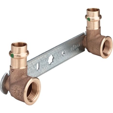 Viega – Raccord de robinetterie en bronze au silicium 15 mm x Rp 1/2 x 150 mm – SC Sanpress 2222.05 – Résistant à la corrosion (1/3)