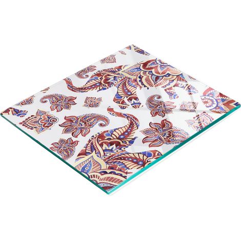 Planche à découper et à servir en verre avec décorations en forme d'éléphant 60x52 cm (1/5)