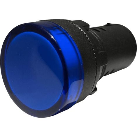Voyant Led Bleu 12vca-cc Pour Armoire électrique - étanche Ip67 - Perçage 22mm