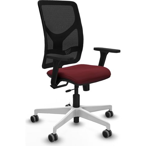 Sedia da ufficio piqueras y crespo Motilla granata ecopelle (1/2)