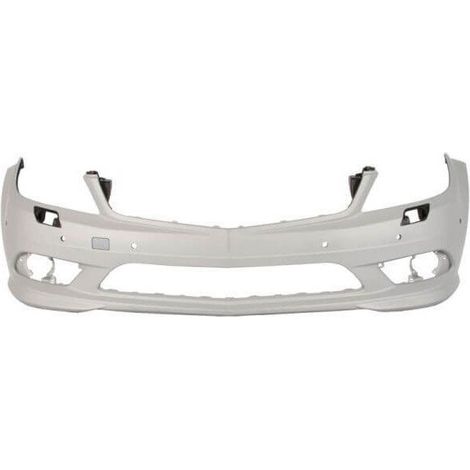 Pare-choc avant à peindre avec trous radars et lave-phares pack AMG Mercedes Classe C W204 phase 1 2007-2011