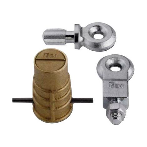 Soporte para candado de persiana campana bronce + anillo ISEO 00490