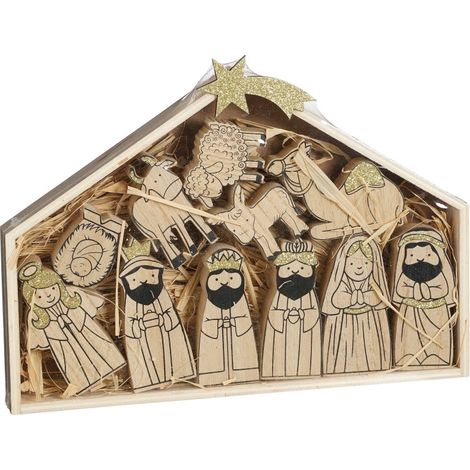 Mica Decorations Dekofigur Christstall 22 cm braun Dekofigur
