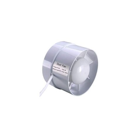 Extracteur d'air silencieux 100 mm 12W 130 m³/h – Ventilateur à flux mixte pour salles de bain et serres – Économe en énergie