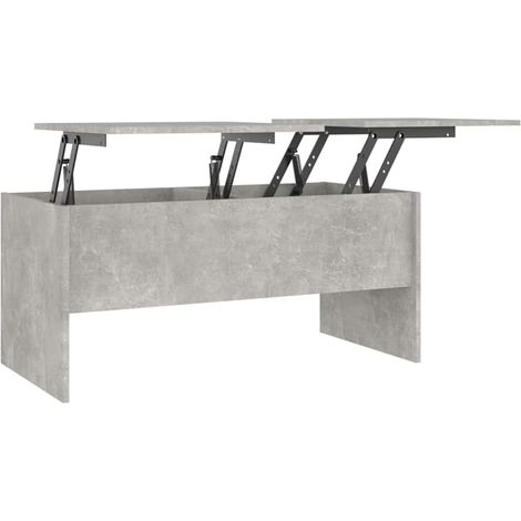 Maison Exclusive - Couchtisch Betongrau 102x50,5x46,5 cm Holzwerk (1/5)