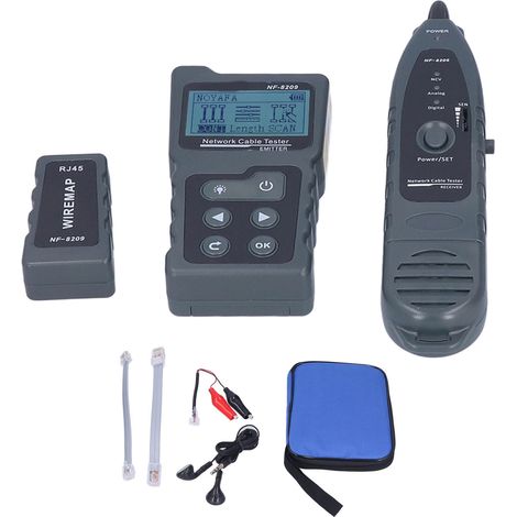 Tragbarer NF-8209 Netzwerkkabeldetektor, störungsresistent, ideal für PoE- und Außenkabel