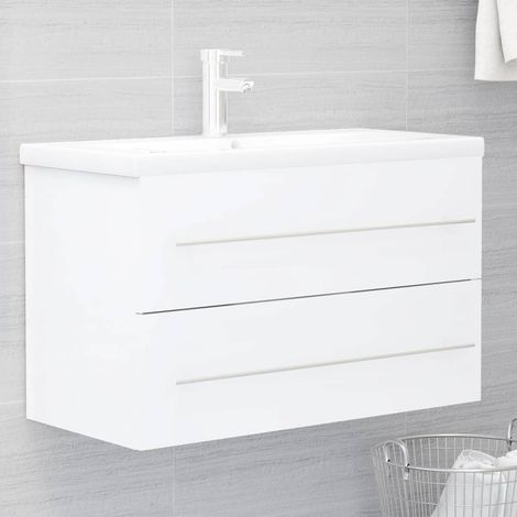 vidaXL Sink Cabinet White 80x38,5x48 cm Engineered Wood