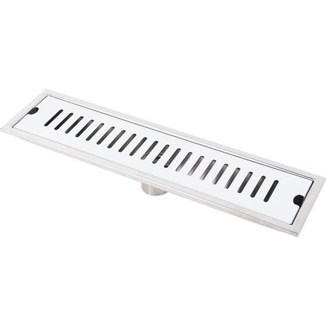 Desagüe de ducha, desagüe lineal rectangular para suelo de acero inoxidable 304 para baño, con rejilla de tapa extraíble de 40 cm. (1/5)