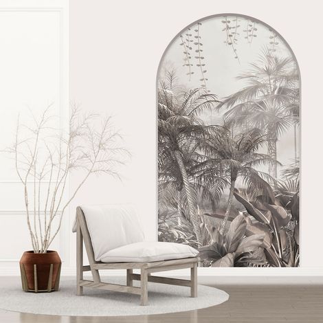 Stickers Trompe l'oeil Arche - Voute - Forêt Tropicale - 70 x 125 cm (1/5)