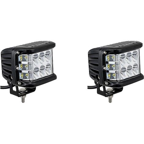 2X Auto Triple Éclairage Côté Projecteur de Travail Éclairage Plafond Feux Clignotants Phare Projecteur Stroboscope LED A (1/5)
