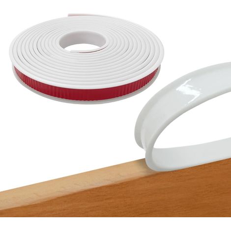 Ruban de protection de bord auto-adhésif en forme de U de 9,75 m (32 pi) - Caoutchouc TPE blanc de 18 mm - Ruban d'étanchéité pour placage de meubles - Pour la réparation et la restauration d'armoires (1/5)