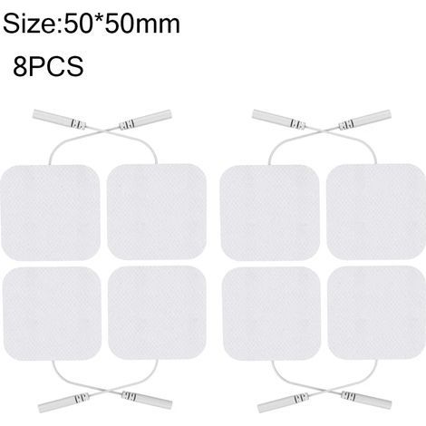 Pack of 8 self-adhesive replacement electrodes for TENS/EMS massage device, muscle stimulator, electrotherapy conductive gel 00971