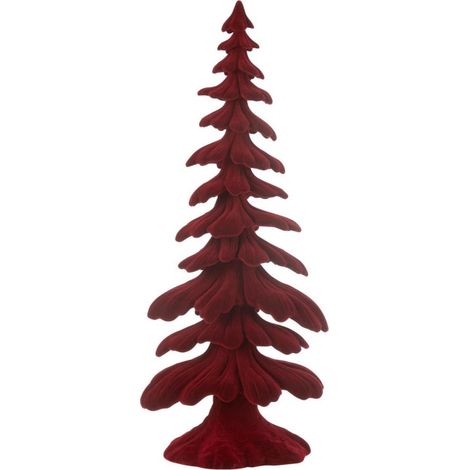 Sapin Déco en Résine "Luciano" 51cm Rouge (1/2)