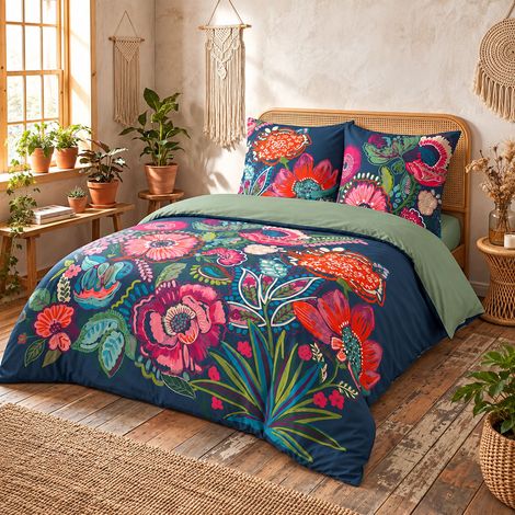 Parure de lit Bellissima fleurie 260x240 cm 100 % coton (1/2)